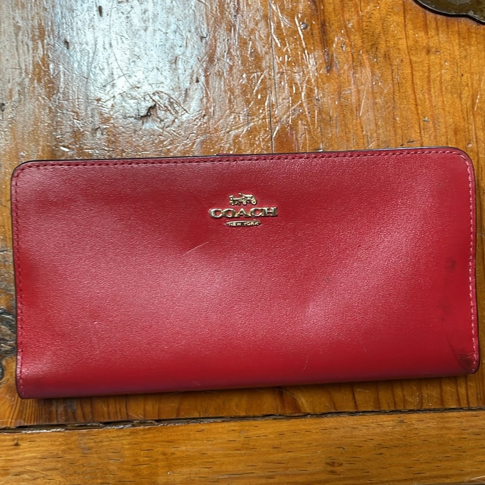Red Coach Wallet